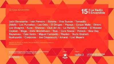 La Radio Encendida 2017: Amaral, Lori Meyers, Iván Ferreiro, Rulo, Sidonie, Corizonas, Coque Malla, El Drogas...