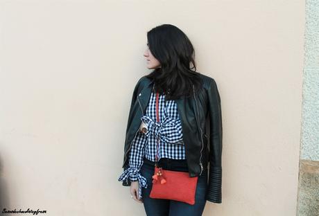 Vichy Tied Sleeves