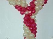 Cuatro fotos decoracion globos forma corazon