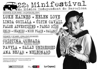 Programación completa del XXII Minifestival de Música Independent de Barcelona