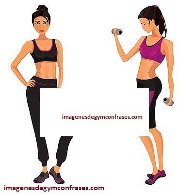 caricaturas de mujeres en el gym fitness