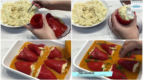 Receta de Pimientos Rellenos de Bacalao paso a paso 2