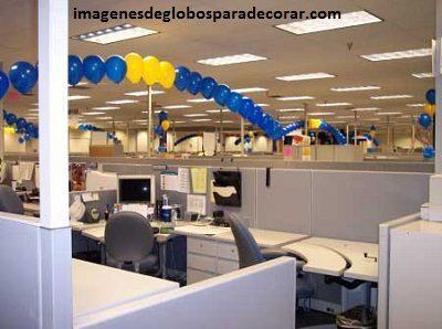 arreglos con globos para oficina arcos