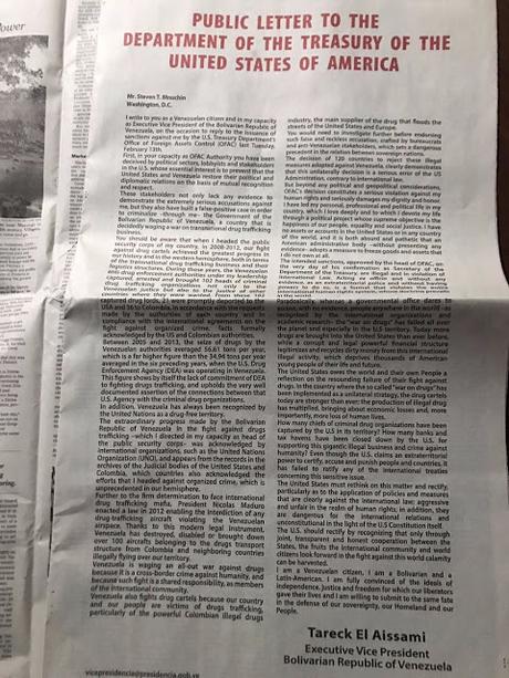 Carta de El Aissami- traducida español