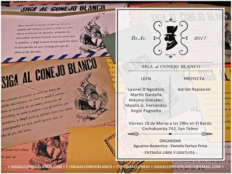 Eventos | En marzo leeré en el ciclo Siga al Conejo Blanco