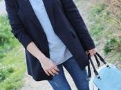 Look blazer rayas diplomáticas