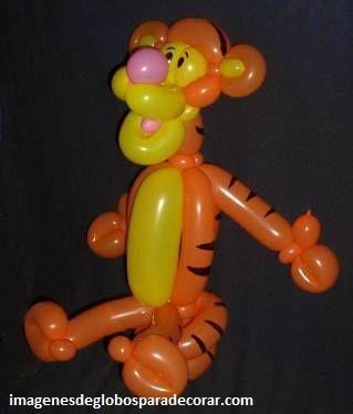 muñecos hechos con globos tiger