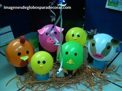formas de globos para cumpleaños granja