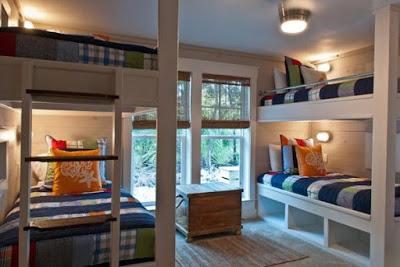 Dormitorios Infantiles Multiples en Estilo Rustico  II