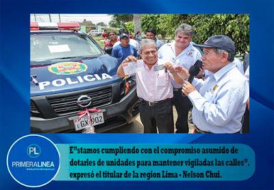 GORE LIMA ENTREGA PRIMERAS CAMIONETAS QUE REFORZARÁN PATRULLAJES INTEGRADOS EN HUAURA…