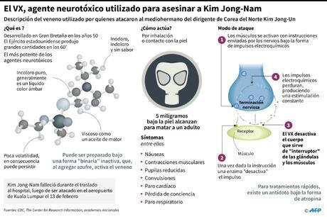 El hermano del dictador de Corea del Norte fue asesinado con un poderoso neurotóxico
