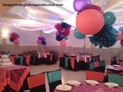 adornos para salon con globos arreglos