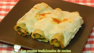 Receta fácil de canelones de verduras