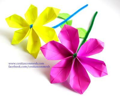 Tutorial fácil para hacer hermosas flores de papel en 3 minutos