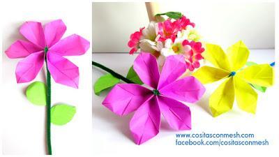 Tutorial fácil para hacer hermosas flores de papel en 3 minutos - Paperblog