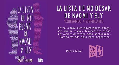 Sorteo conjunto por 4 ejemplares de La Lista de No Besar de Naomi y Ely