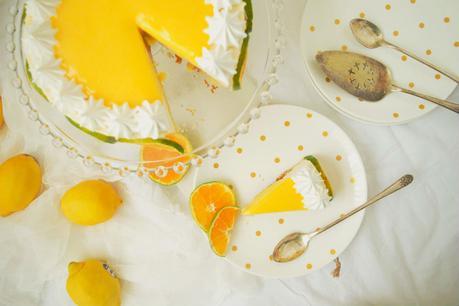 Tarta mousse de nubes con crema de mandarina y merengue suizo #Asaltablogs