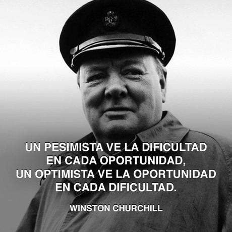 Resultado de imagen para frase churchill un optimista