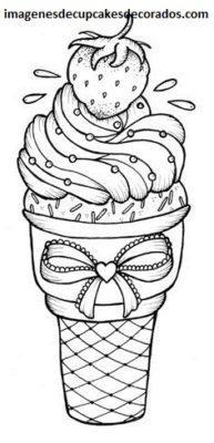 dibujos para colorear de cupcakes imprimir