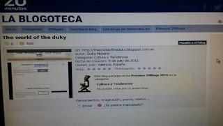 El blog en los premios 20Blogs