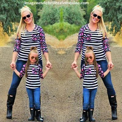 Cuatro imagenes con blusas iguales para e hija - Paperblog