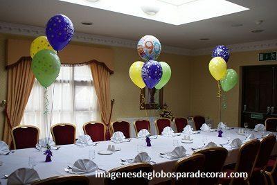 globos de helio de cumpleaños mesa