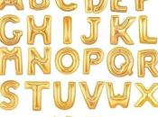 Cuatro imagenes globos letras numeros metalicos