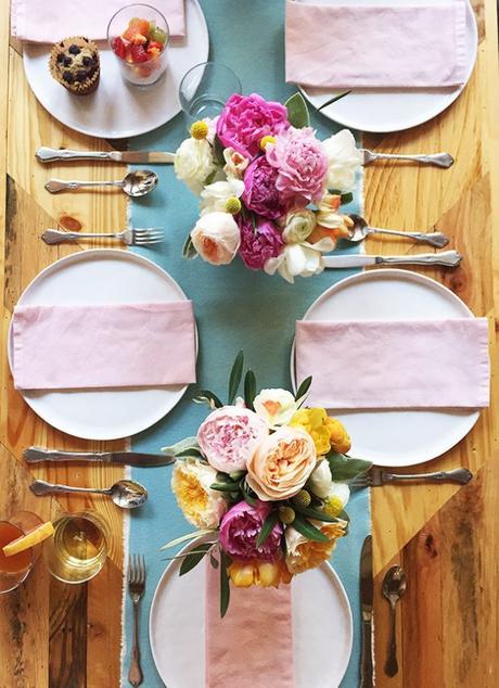 Color y primavera sobre la mesa table top colourfull