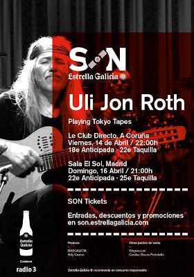 El exguitarrista de Scorpions Uli Jon Roth, en abril en A Coruña y Madrid El exguitarrista de Scorpions Uli Jon Roth, en abril en A Coruña y Madrid