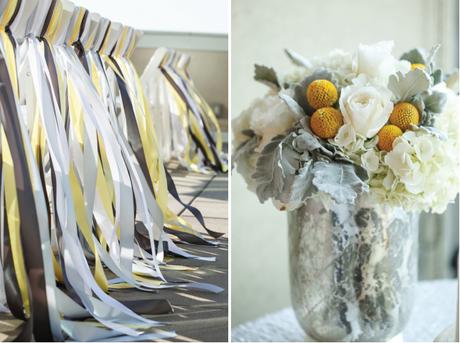 Una Boda en Amarillo, Negro y Gris.