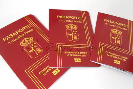 Invitaciones de boda Pasaporte + tarjeta de embarque