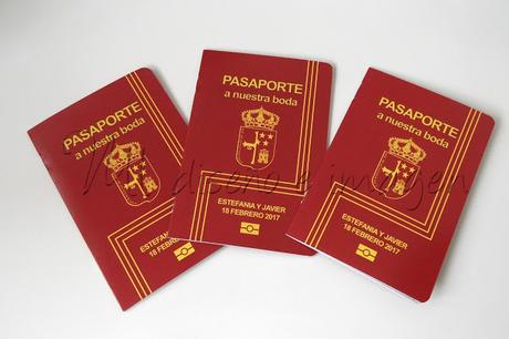 Invitaciones de boda Pasaporte + tarjeta de embarque