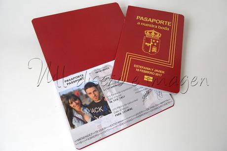 Invitaciones de boda Pasaporte + tarjeta de embarque