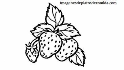frutas y verduras en dibujos fresas