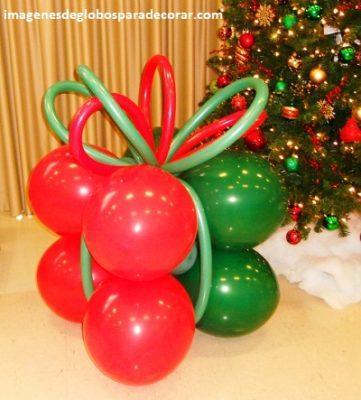 Cuatro fotos con original decoracion con globos de navidad - Paperblog