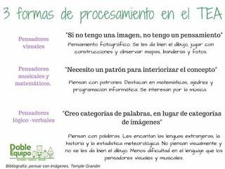 3 Formas de procesamiento en el TEA