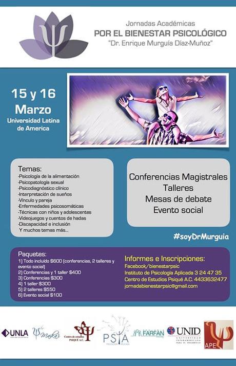 Invitación: Jornadas Académicas por el Bienestar Psicológico (Morelia, Michoacán)