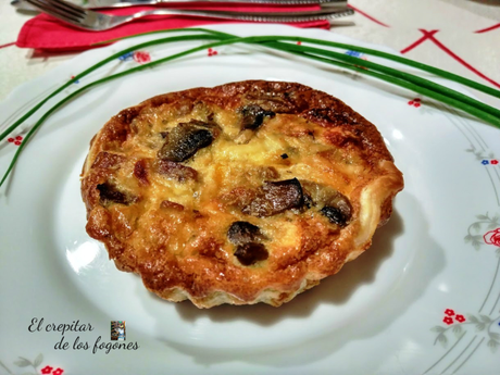 MINI QUICHÉS DE CHAMPIÑONES Y PANCETA CURADA