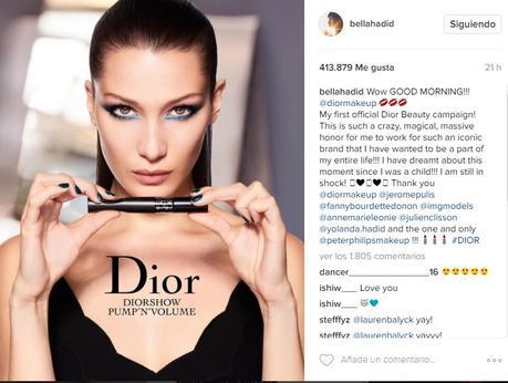 Bella Hadid y su belleza cautivadora para Dior
