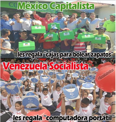 Laptops vs cajas #mexicanas para “limpiar” zapatos? El tuit-contraste que rueda por las redes #Mexico #Venezuela