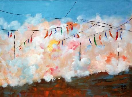 Amparo Berenguer llena de color el Palau de Pineda amparo-berenguer-martinez-pintura-totenart-pineda