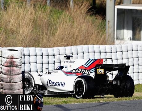 Williams se pierde el último dia de test por el accidente de Stroll