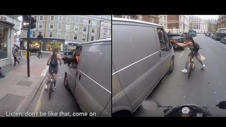 Vídeo: después de ser hostigada en la calle, una ciclista cobra venganza