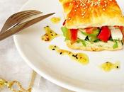 Hojaldre sabores salsa mostaza sésamo