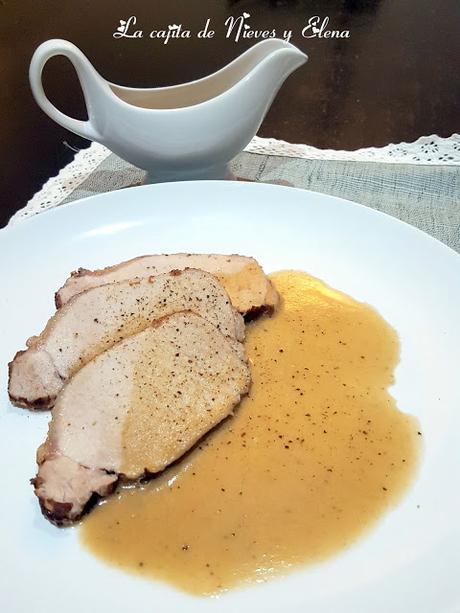 Lomo de cerdo con manzana