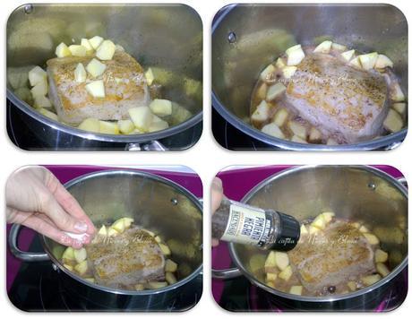 Lomo de cerdo con manzana