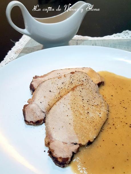 Lomo de cerdo con manzana