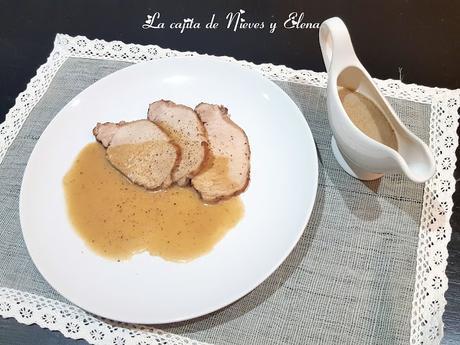 Lomo de cerdo con manzana