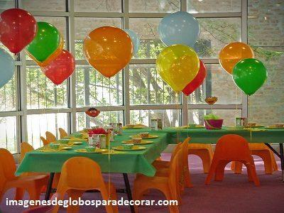 decoracion con globos sencilla para fiesta infantil facil