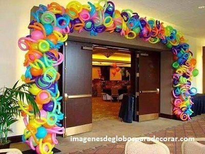 decoracion con globos para fiesta infantil de niño arco